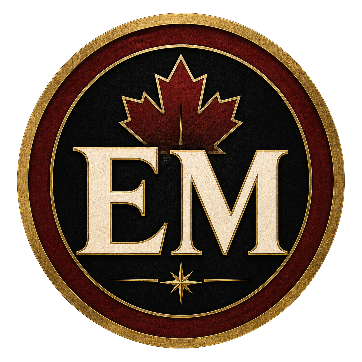 Exiled Mounty EM logo